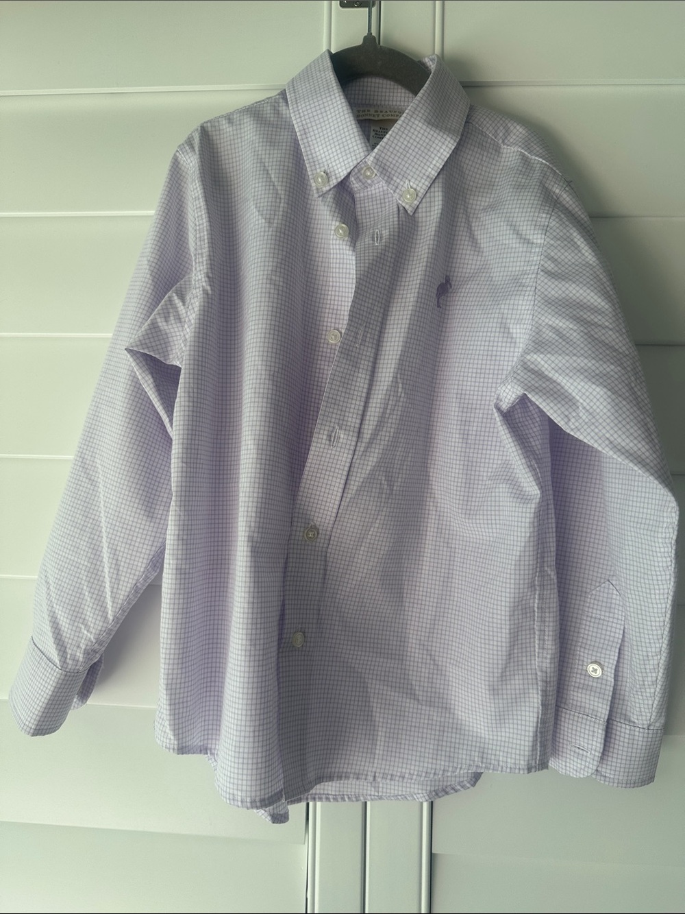 Like new TBBC deans list shirt size 7 lavender and white